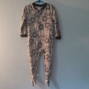 Carter's 2T Lion Print FULL ZIP Fleece Onsie